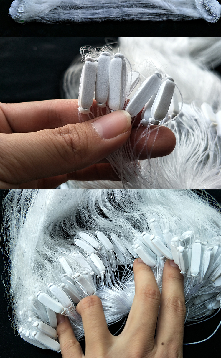 渔网三层鲫鱼网15米2米3米鱼网三层50米长3指4指