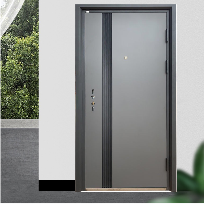 户门防盗门双色静音锁轻奢别墅门子母门家用大门1970860外包边外左开