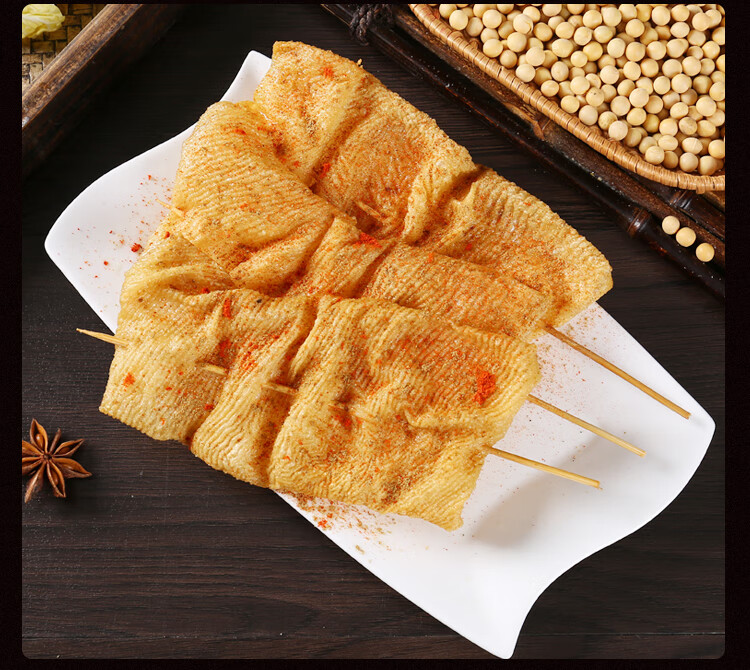 豆腐串干豆皮串豆干串麻辣烫火锅食材人造肉新货豆制品干货 100串一箱