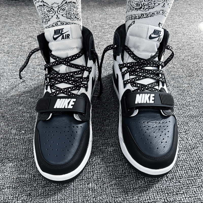 适配air legacy 312 深海蓝色爆裂纹夜光腰果花泼墨aj鞋带 镭射反光