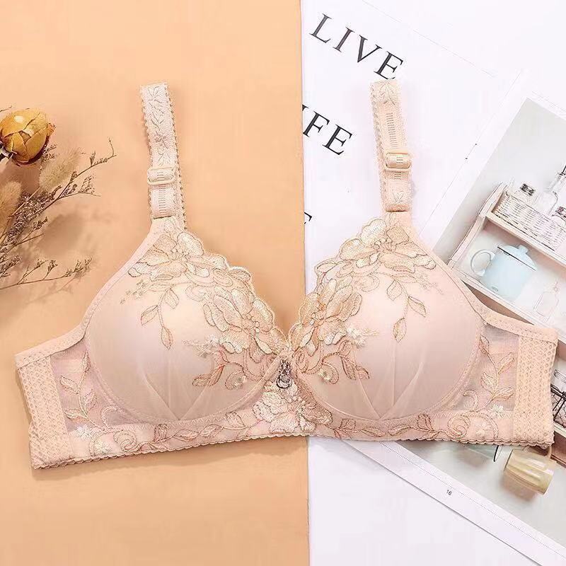 首页 惠券直播 京东商城 内衣 小胸聚拢文胸薄款无钢圈女士内衣绣花