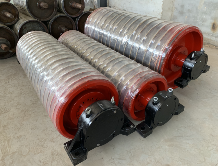 『好物推荐』输送带主动包胶滚筒输送机配件滚轮传送皮带改向传动电动