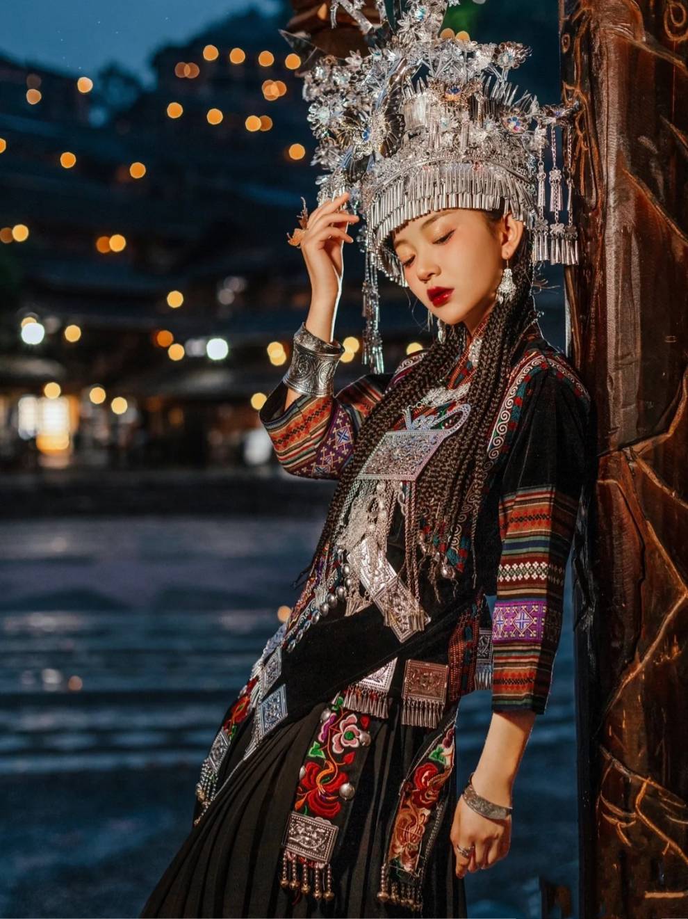 苗族服装成人女 苗族服装女苗疆少女苗家盛装土家族瑶族舞台演出服旅