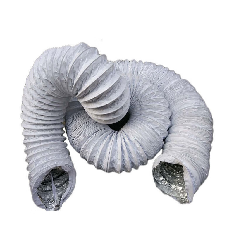 双层加厚铝箔复合软管换气扇/新风铝箔通风管,白色pvc复合管 直径100