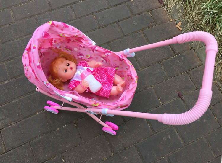 小宝宝玩具小推车洋娃娃大号儿童推车小女孩带娃娃手推车女童婴儿宝宝