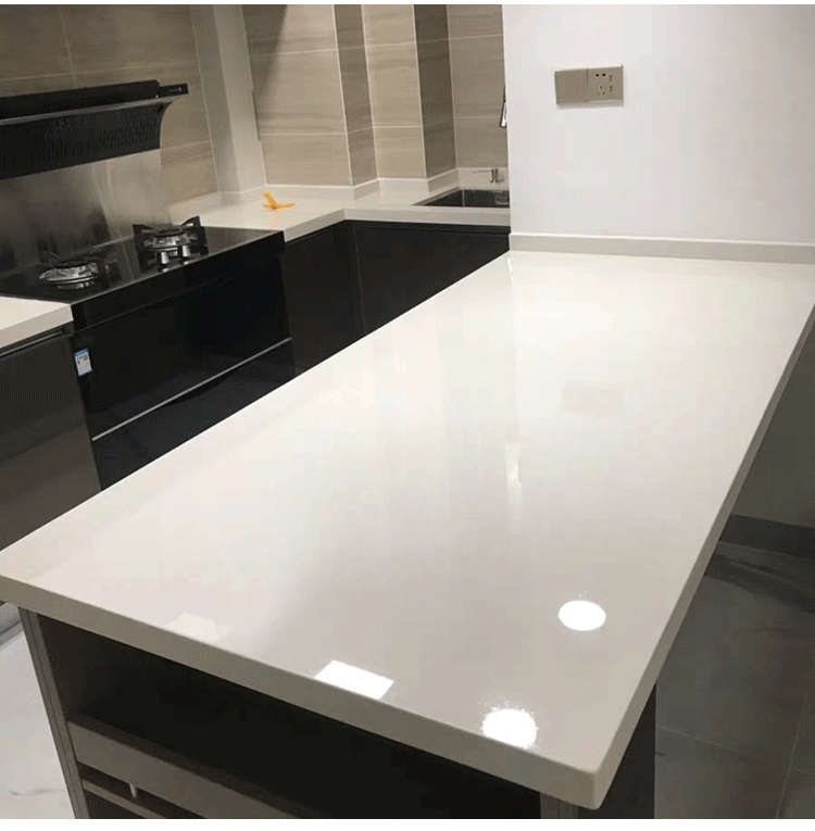 厨房灶台台面贴膜大理石英石耐高温防水防油防火透明保护贴纸 3层特厚