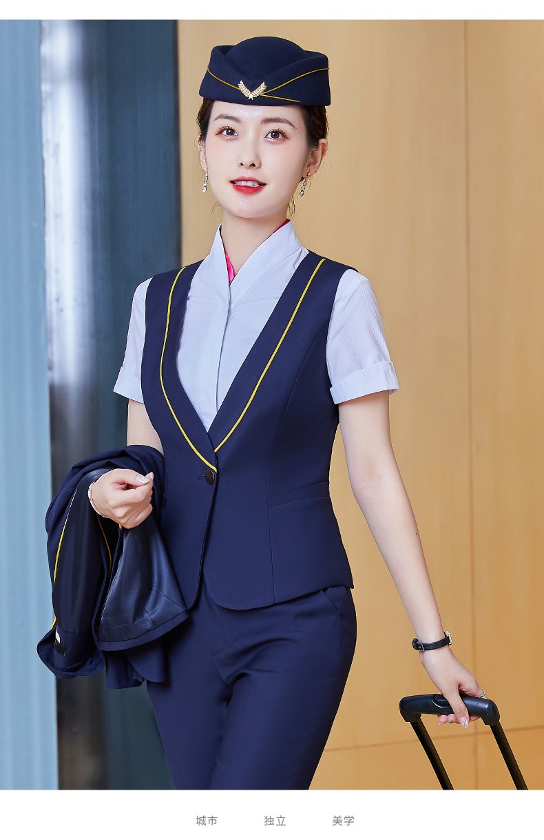 微羽轩马甲女职业装女装套装夏季南航空姐制服女士正装前台酒店专柜