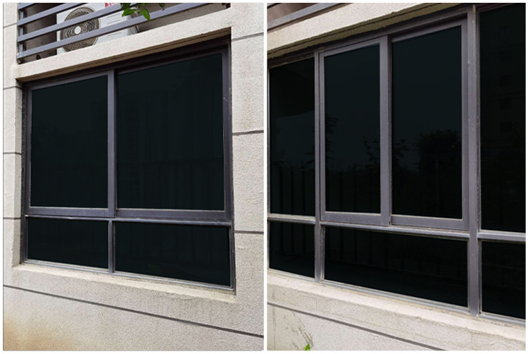 黑色玻璃贴纸自粘防太阳光膜贴窗纸全遮光玻璃纸遮光窗户贴膜带胶 黑
