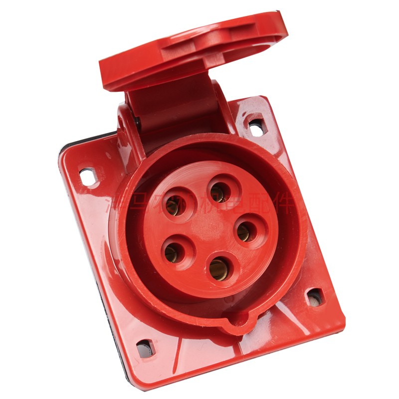 柴油 汽油 工业 发电机 配件 380v 三相 插头 插座 防水 防脱五孔