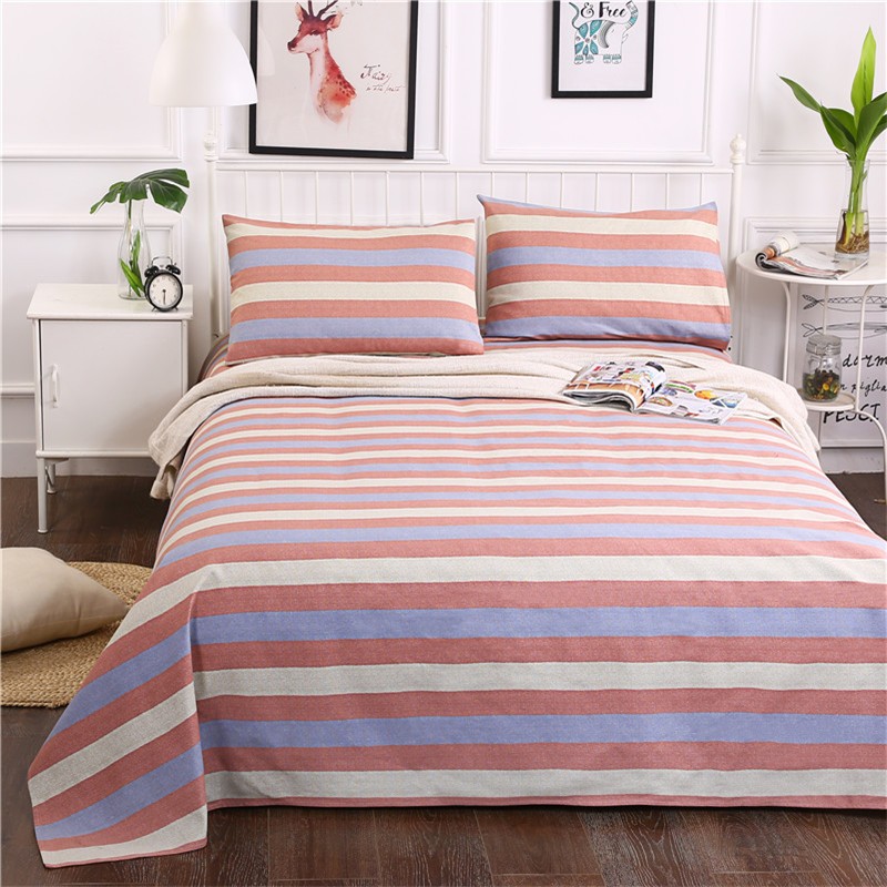 【金泰莱老粗布】纯棉加厚老粗布床单单双人学生宿舍床单四季布被单