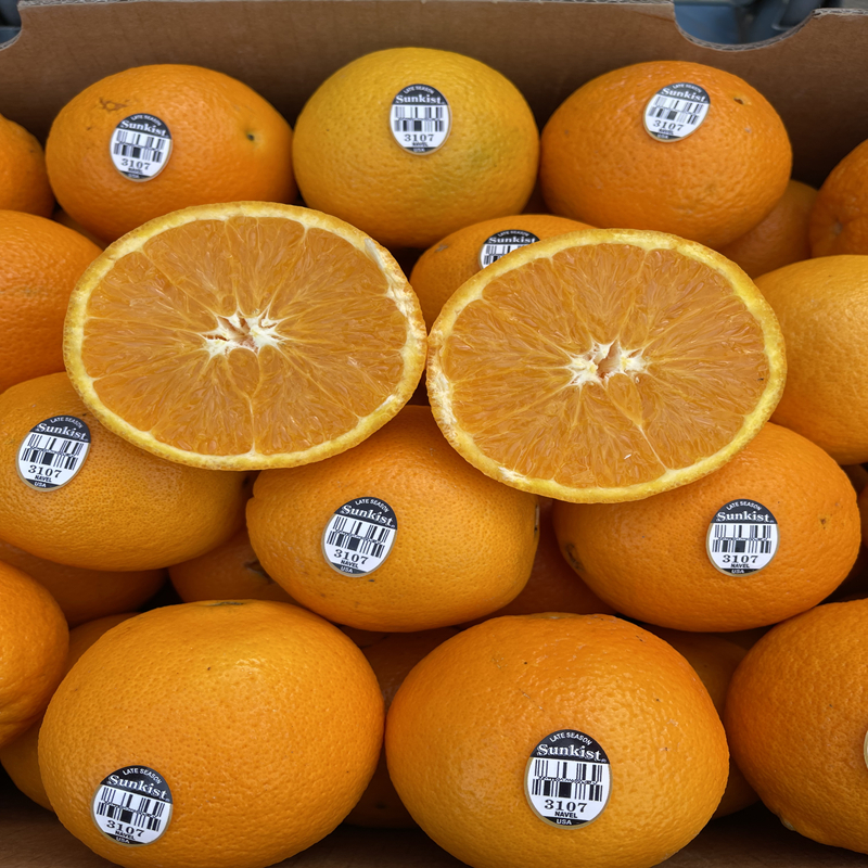 现货新奇士3107脐橙黑标大果皮薄多汁新鲜甜橙子农产品 4.