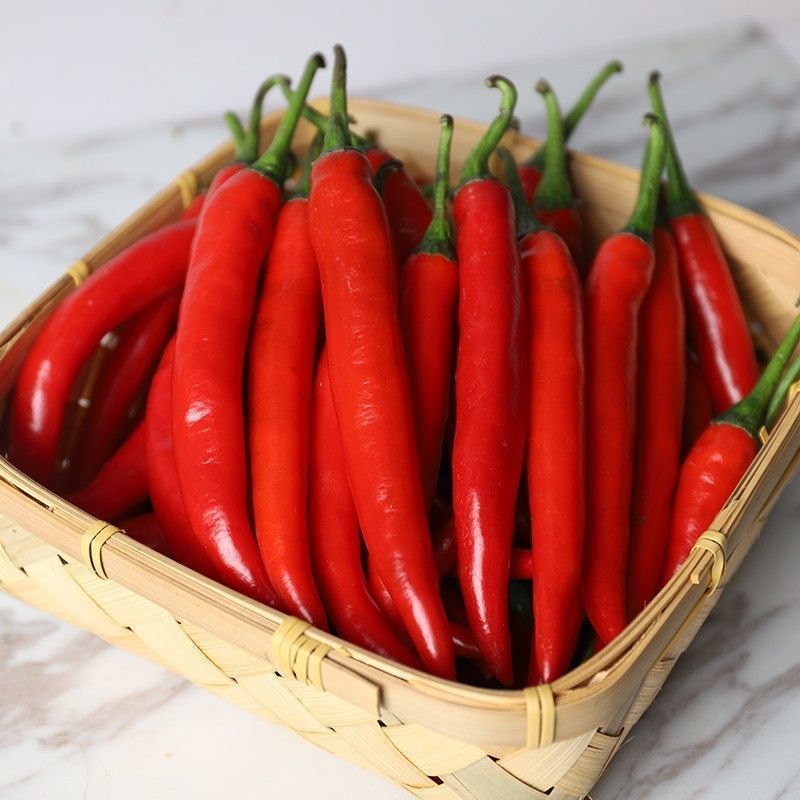 美人椒大红椒红尖椒辣椒酱新鲜农家自种现摘批发美人椒3斤净重精选