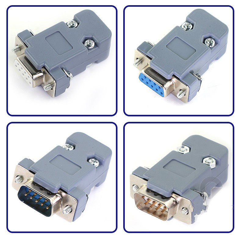 db9母头公头9针串口接头焊线式rs232串口com口双排九针插头连接器db9