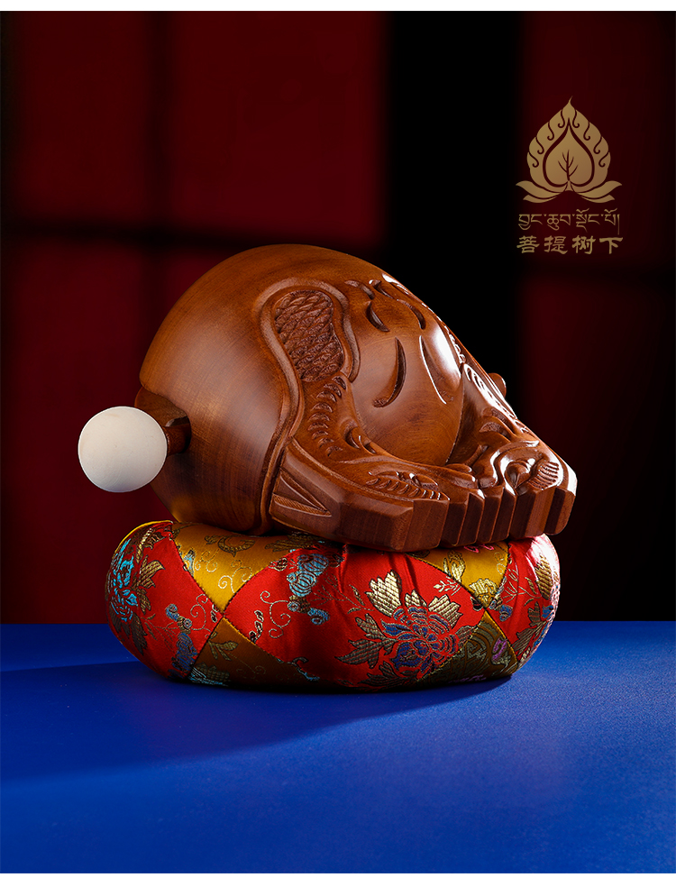 木鱼木鱼法器佛教打击乐紫檀木小木鱼实木木雕老式家用寺庙大木鱼紫檀