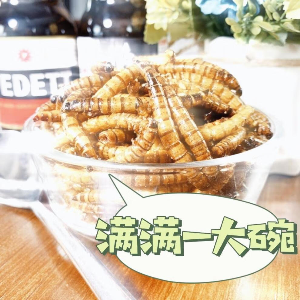 大麦虫即食香辣油炸新鲜现做黄金虫面包虫大麦虫昆虫美食高营养麻辣