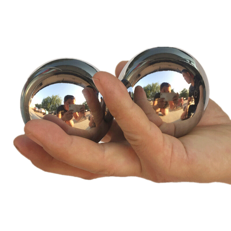 304不锈钢球保定铁球健身球手球实心球中老年按摩手转球 不锈钢53mm