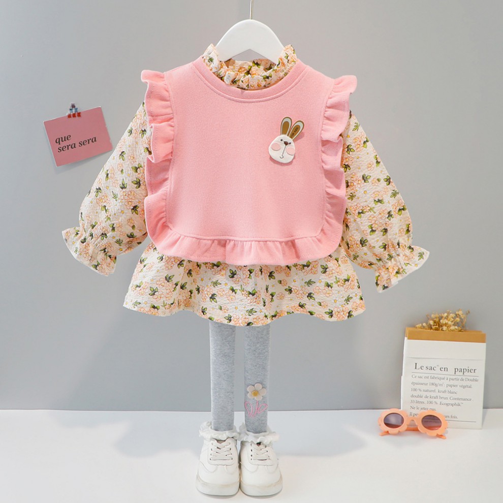 婴儿衣服分体婴儿衣服可爱超萌时髦分体套装一周岁小公主女孩子宝宝