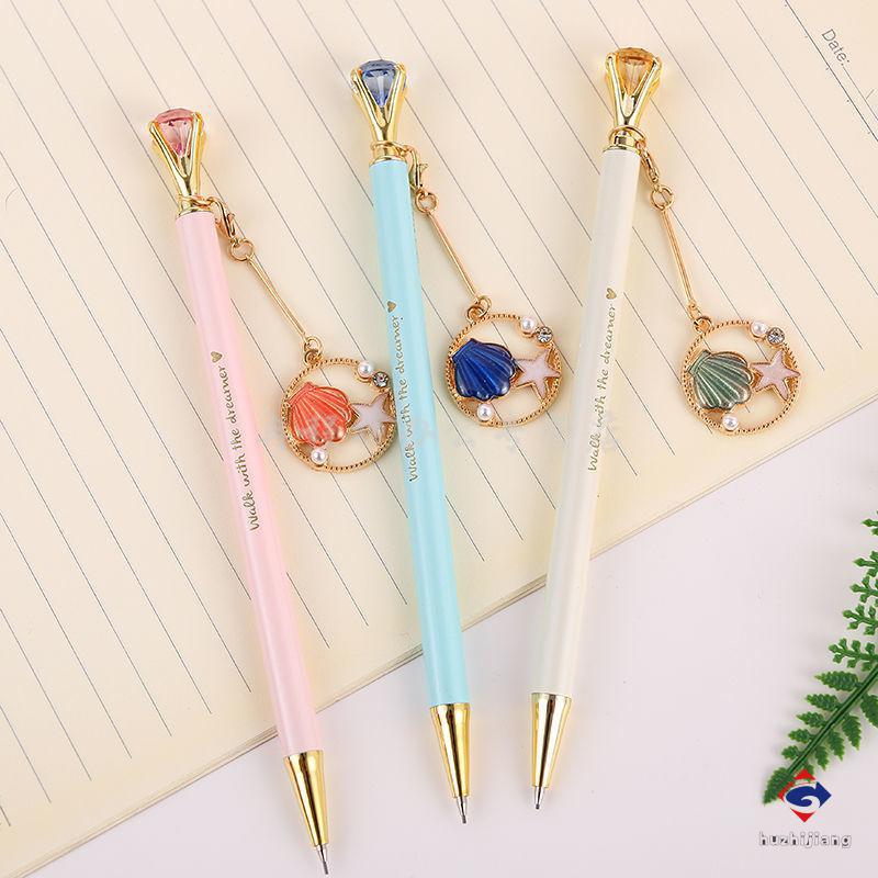 吊坠活动铅笔小仙女少女心铅笔羽毛自动铅笔072支笔2盒笔芯颜色可备注