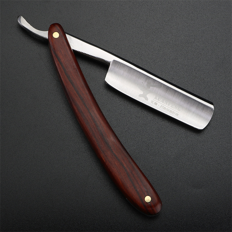 老式修面刀刮脸刀 德国碳钢理发店刮胡刮脸刀手动男士专用美发刮剃刀