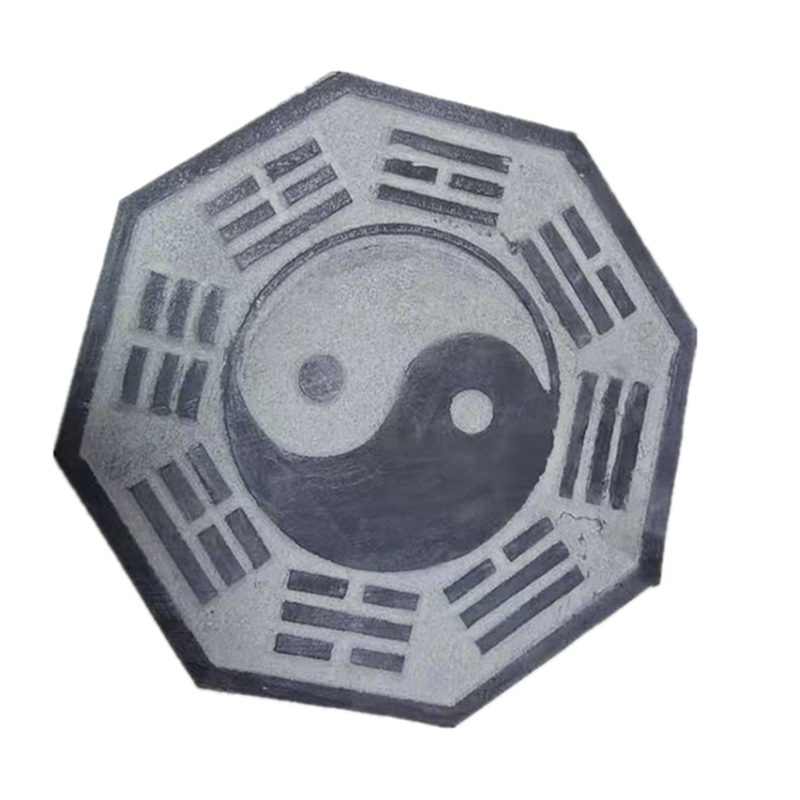 八卦镜八卦图八卦轮石雕青石雕刻太极阴阳图罗盘家用石头风水八边直径