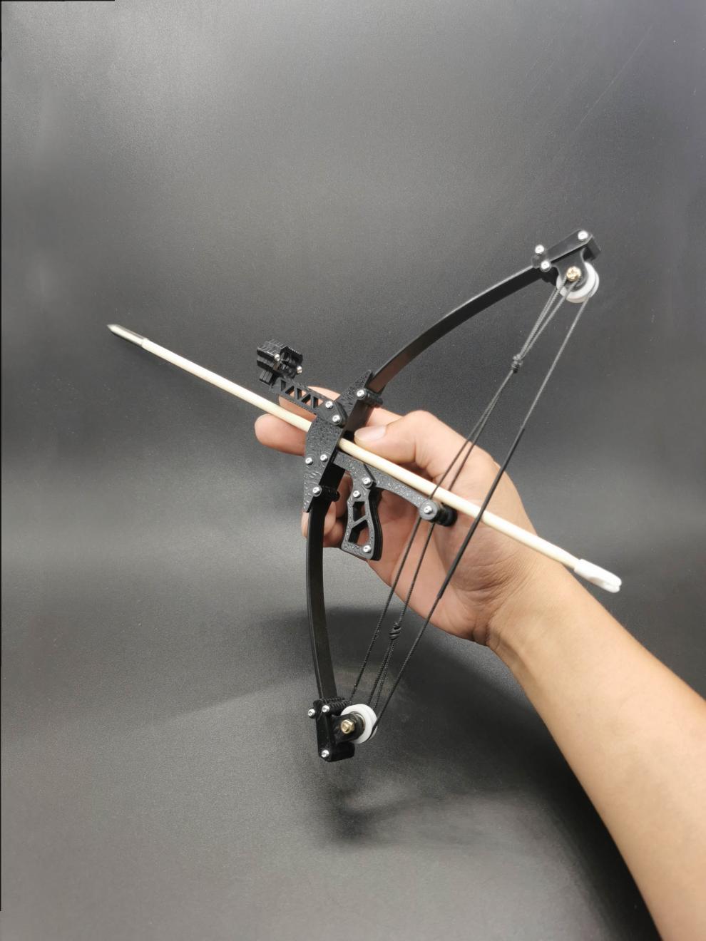 小型弓箭三角微型弓箭室内解压玩具射箭用品打靶滑轮弓十字驽成人猎弓