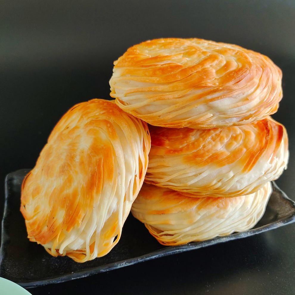 老潼关饼胚陕西肉夹馍千层饼批发酥脆烧饼冷冻方便面食早餐半成品