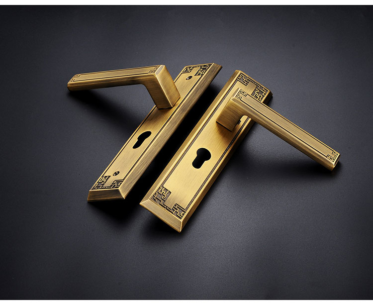 定做凯泷中式门锁新中式仿古室内复古卧室静音实木房间锁房门锁家用