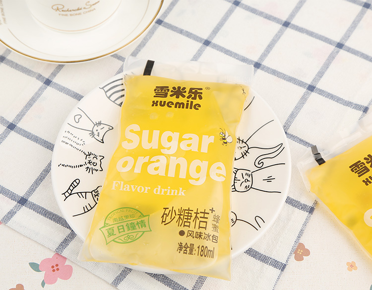 老式冰袋饮料夏日小时候果汁风味冰包透心凉童年8090后怀旧儿时桔子味