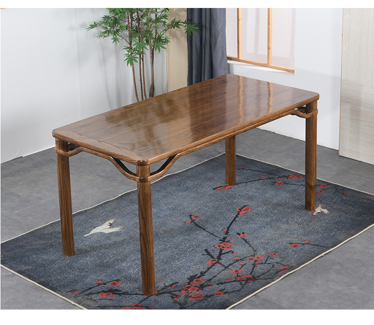 中式毛笔书法桌实木书画桌绘画书桌榆木仿古画案简约练