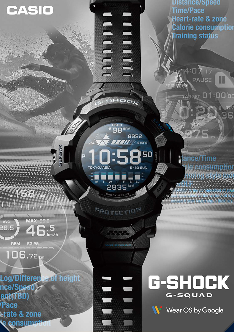 全新卡西欧casio男表gshock智能手表蓝牙连接计步训练功能户外运动