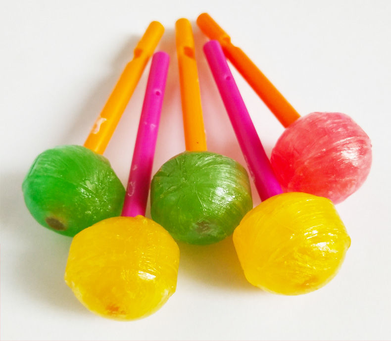 悠乐迪口哨棒棒糖200支桶创意网红多彩扎花车糖结婚喜综合口味20支