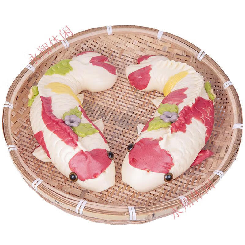 胶东花饽饽山东福面食过年送礼上供花馍馍虎年大吉锦鲤鱼 礼盒:虎年