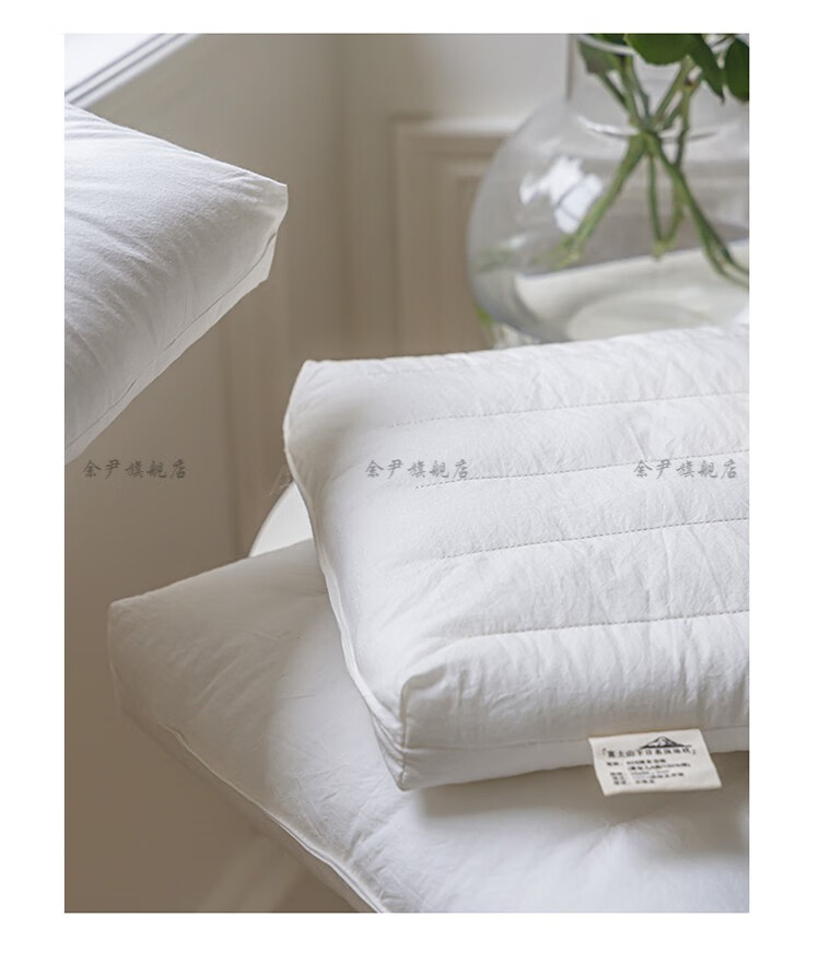 a类生态水洗棉枕头家用椎枕芯40x60儿小童男女学生 富士山下蓬松软枕