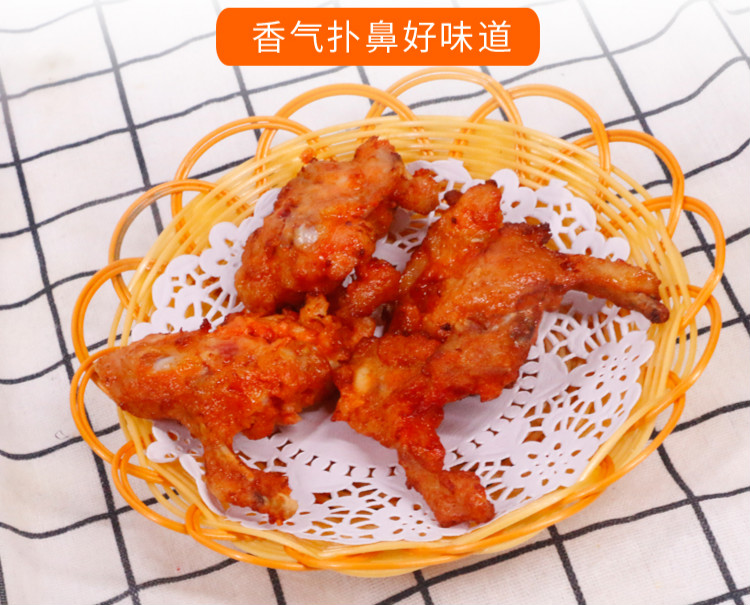 奥尔良风味连心脆鸡锁骨油炸鸡叉骨鸡胸骨冷冻半成品10斤油炸食材 鸡