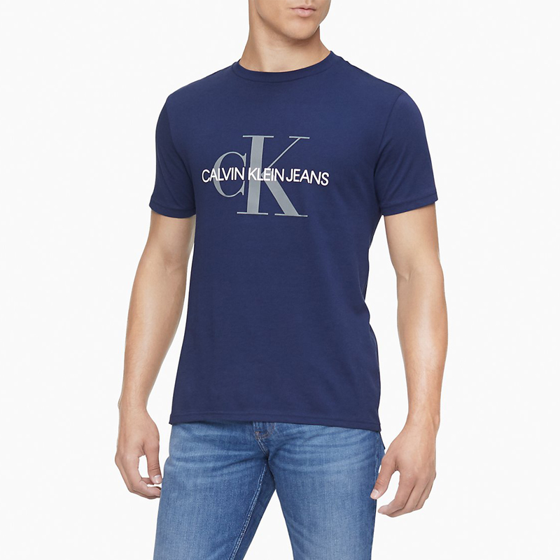 许光汉同款calvinkleinck男装女装情侣装春夏经典字母印花圆领短袖t恤