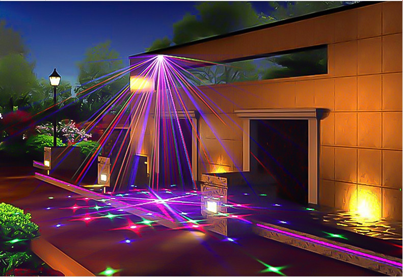 户外水大功率星空萤火虫激光灯投射灯满天星图案投影灯室外景区公园