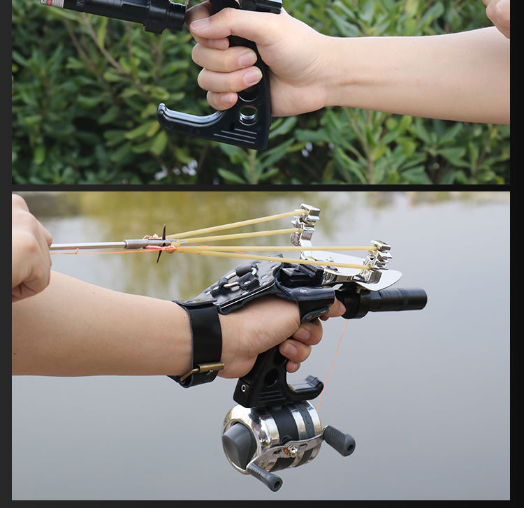 红外线弹弓长杆精准射鱼神器鱼枪激光捕鱼工具套装打鱼高精度渔鳔箭弹