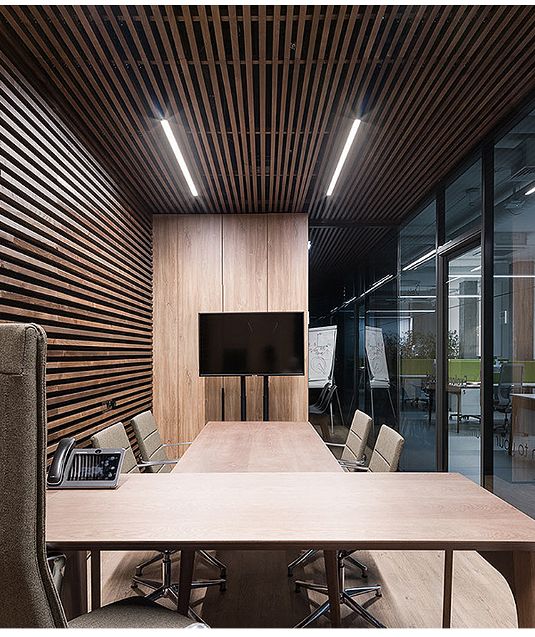 方通灯led长条灯铝方通吊顶专用灯超亮店铺商用办公室条形灯吊灯黑色