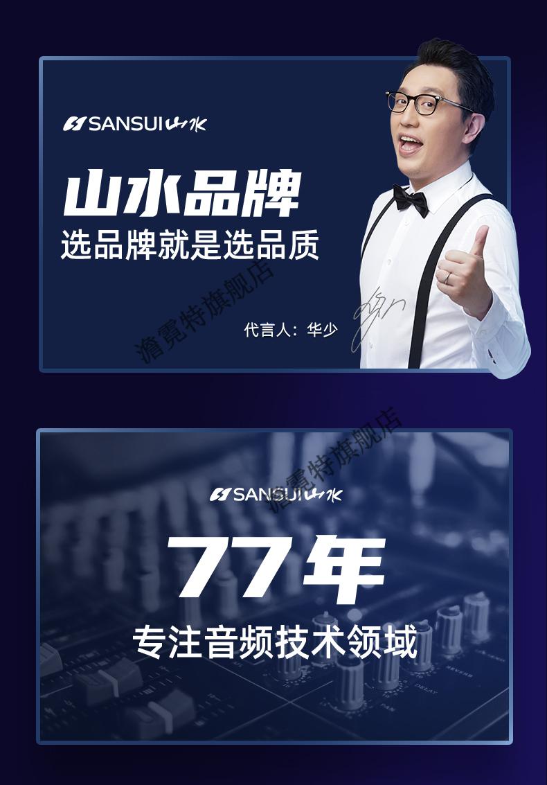 2022新款山水万能无线话筒 山水无线话筒一拖二麦克风可充电调频民k歌