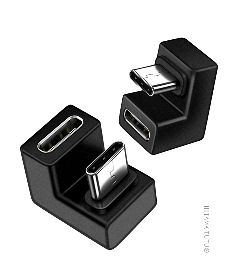 奥兰尼华为typec弯头iqoo手机vivo快充转接头oppo黑鲨数据线转换器