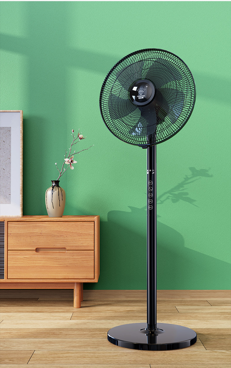 钻石落地风扇钻石牌电风扇落地扇家用台立式遥控大风力摇头扇办公站立