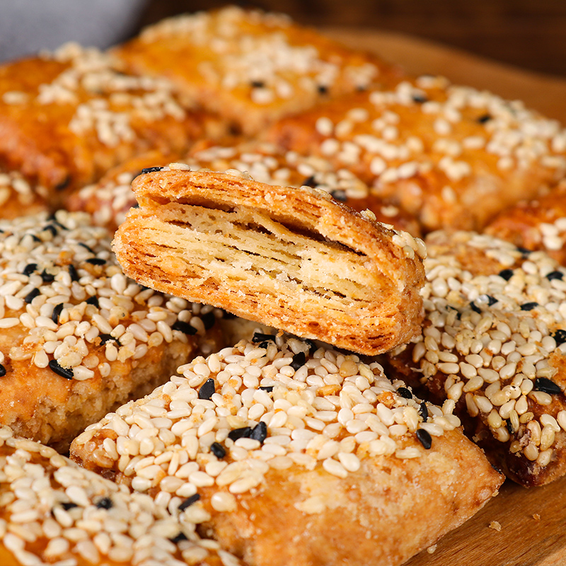 山药南瓜酥千层酥饼干糕点心早餐老年人零食烘烤非油炸好吃的食品送礼