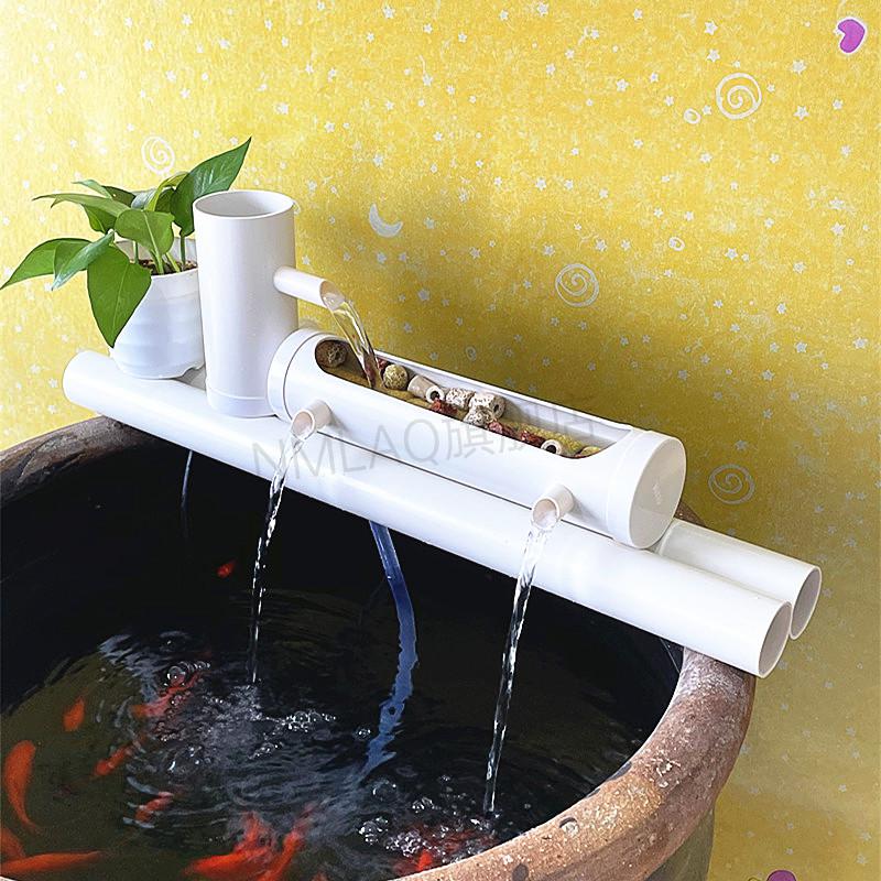 2022新款鱼池过滤庭院自动鱼缸过滤器小型三合一净水循环瀑布家用圆形