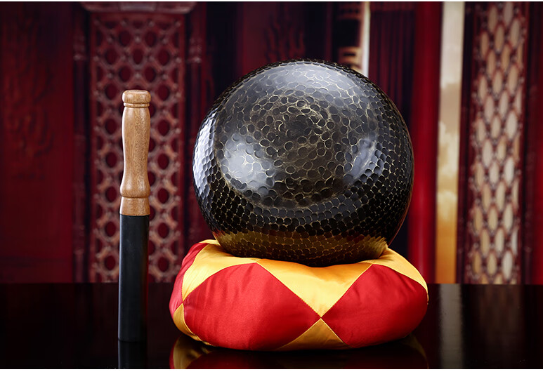 九黎台湾纯铜磬家用铜音钵厚庆手敲击铜庆钵盂引磬寺庙乐器佛教用品12