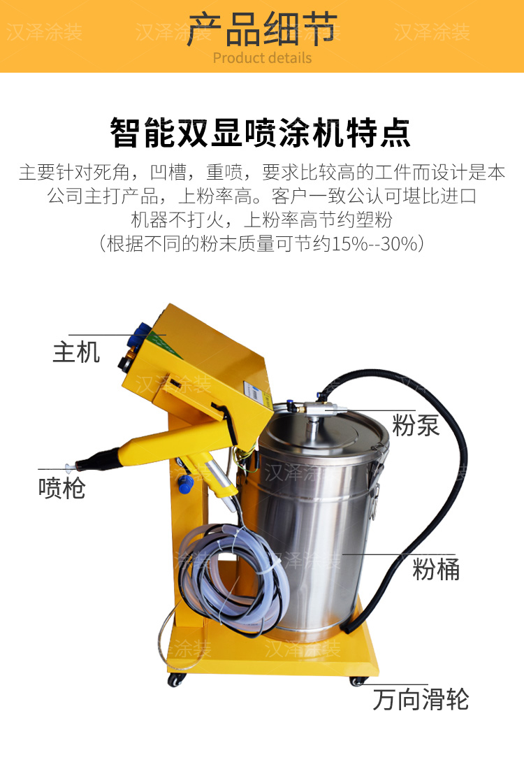 智能静电喷涂机静电粉末喷塑机塑粉喷粉机静电喷涂枪喷涂设备双数显