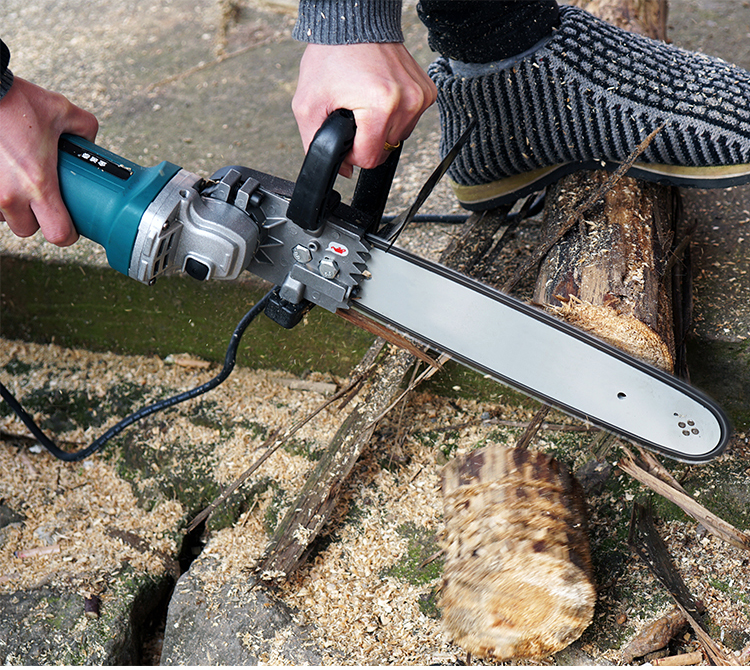 角磨机改装电链锯手提电锯电动伐木锯家用木工小型多功