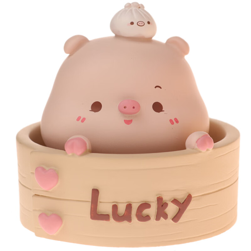 可爱小猪摇头公仔 piyo皮呦小猪汽车摆件摇头公仔可爱车载猪猪装饰品