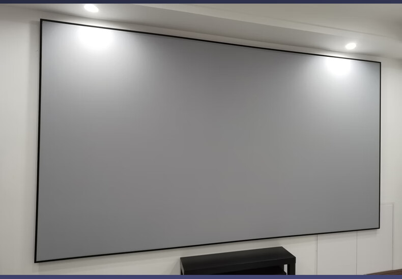 古汀抗光投影仪幕布窄边画框幕家用光学灰黑晶防光幕适用极古汀 80英