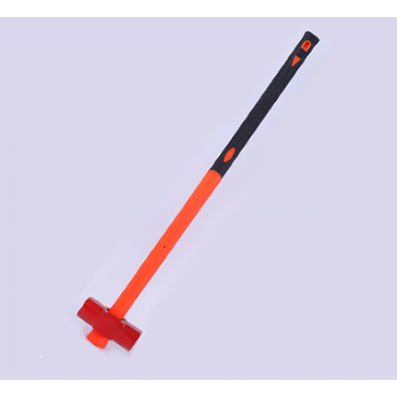 消防锤长柄大铁锤八角锤子8p10p12p24磅砸轮胎大锤石工锤砸墙 防震柄