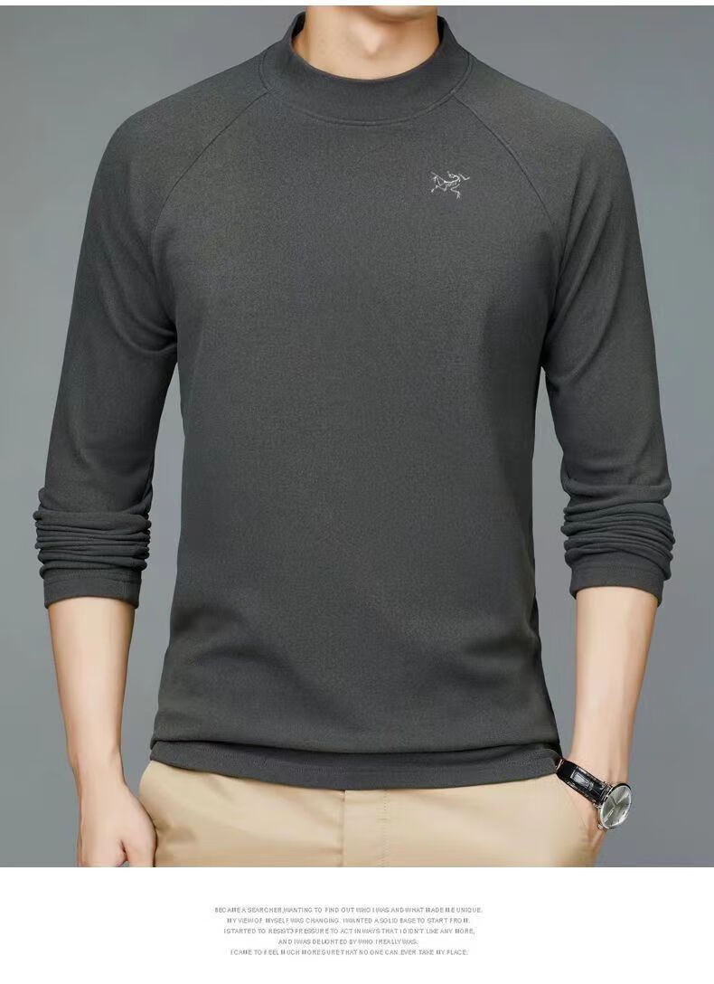 官方自营联名鸟牌画骨鸟绣花卫衣大鸟牌抓绒长袖t恤男秋冬新款高端